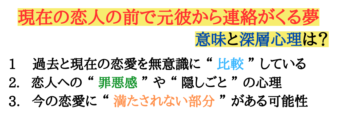 元彼から夢で連絡が
